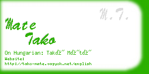 mate tako business card